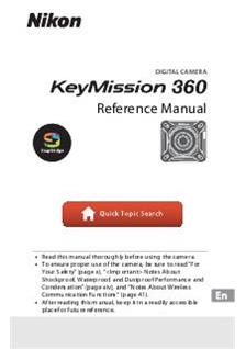 Nikon Keymission 360 manual. Camera Instructions.